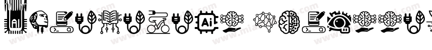 Artificial Intellige字体转换